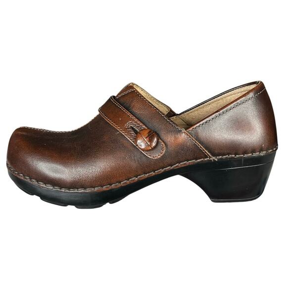 Dansko Women’s Solstice Brown Leather Clog Size 37 US 6.5/7 - Picture 3 of 10